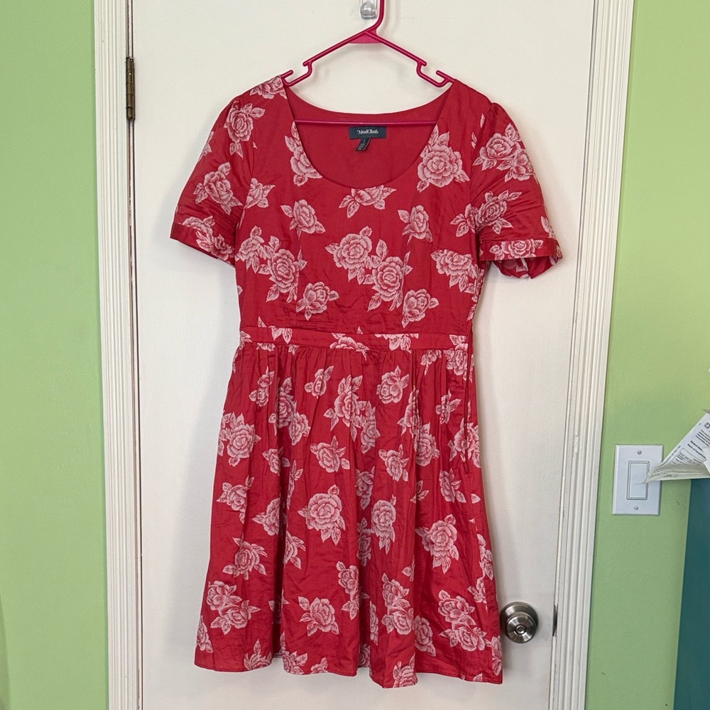 Modcloth Red Floral Dress